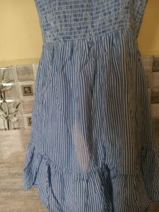 Striped Sundress with fade stains
