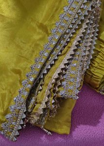 Elegant Yellow Embroidered kurti pyjama set