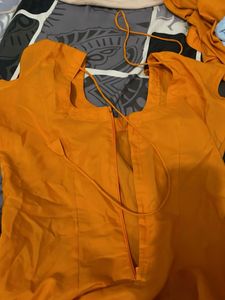 Orange Patiala Salwar Suit