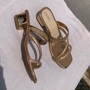 Gold Embellished Fera Sandals