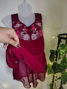 Elegant Floral Mesh Top