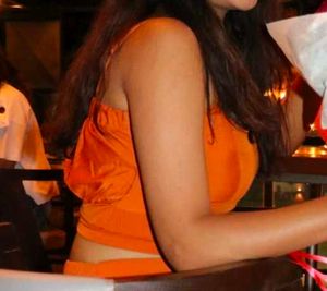 Orange Sleeveless Crop Top