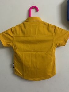 Yellow Tshirt And Blue Half Pant Combo For Boys(3-6 Months)