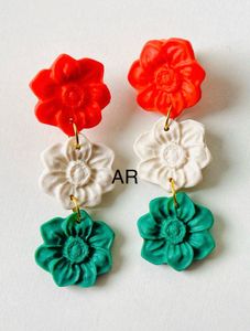 Tricolour Flower Dangle