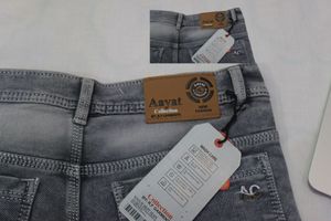 AAYAT FASHION Gray Cargo Jeans