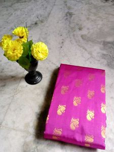 Pink &amp; Gold Saree