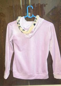 Sparkly Lavender Velvet Hoodie