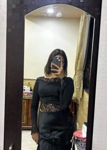 asymmetrical lace black top