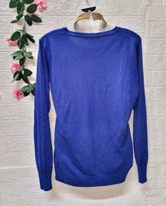 Size M/L 🎁Buy 2 Get 1 Free Blue Pullover Top