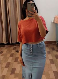 Sexy Crop Top And Skirt 🔥(price Drop )