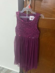 Wine Color Cocktail Dress 3-5yr Old