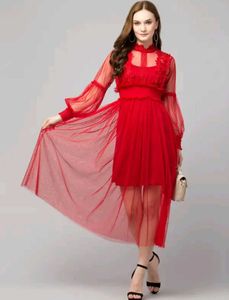 Elegant Red Maxi Dress