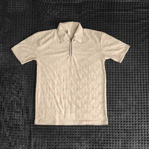 Patterned Beige Polo T-shirt