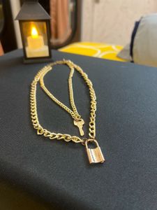 Layered Lock &amp; Key Necklace