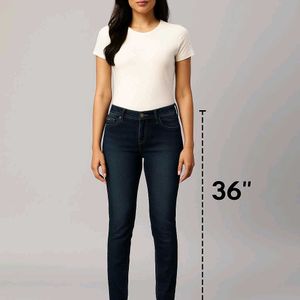 Lee Cooper Dark Blue Denim Jeans For Women | 32 W