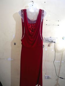 Elegant Red Party Gown