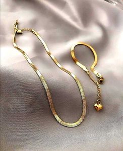 Gold Herringbone Set