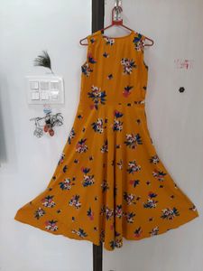 Floor Touch Yellow Dress