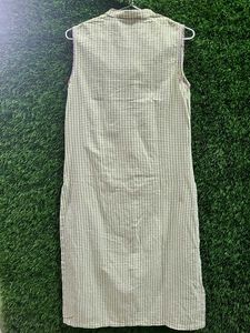 Green Gingham Sleeveless Tunic