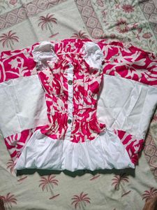 Pink &amp; White Maxi Dress