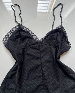 Black Lace Trim Cami Top