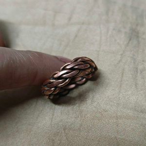 Copper Braided Chunky Ring
