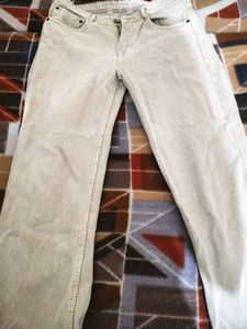 Men's Beige Corduroy Jeans