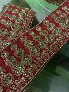 2 Mtr Red Colour Gota Lace