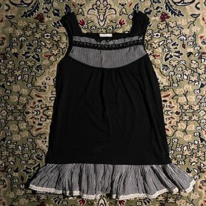 Vintage-Style Babydoll black Tank Top