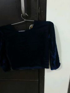 Elegant Blue &amp; Grey Ethnic Gown