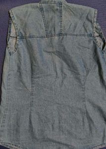 Sleeveless Denim Top