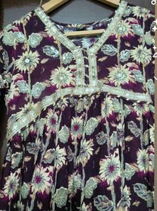Floral Rose Kurta 3piece Set