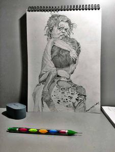 Pencil Art - Tattooed Hands