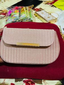 Sparkly Pink Clutch party wear new wdt tag