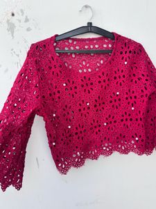 Red Lace Top