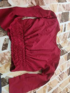 Elegant Burgundy Blouse