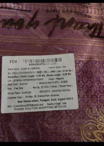 Pure kanjivaram silk saree new with tag