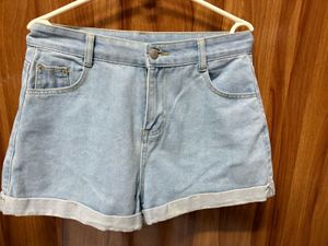 Light Wash Denim Shorts