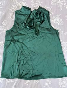 Emerald Green Bow Blouse