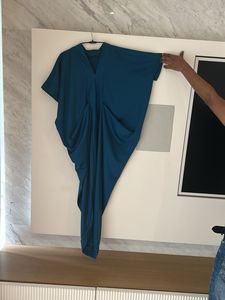Stylish Deep Teal Blue Kaftan Style Dress