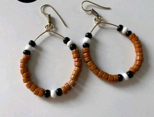 Beaded Hoop Earrings