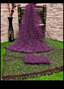 Sparkling Purple Embellished Saree