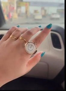 BOSSY ROSE GOLD WATCH RING