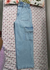 Light Wash Cargo Jeans