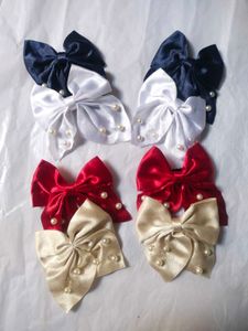 Pearl Satin Bows Pack Of 8 (Color As Available)