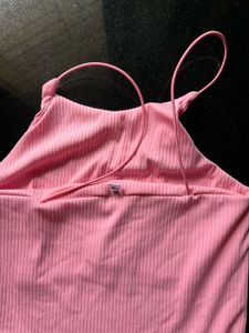 Chic Pink Ribbed Tank Top