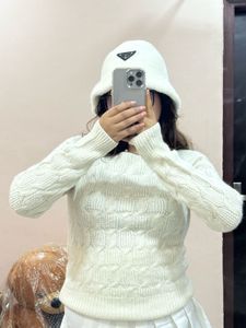 Boat neck Cream Knit Sweater.