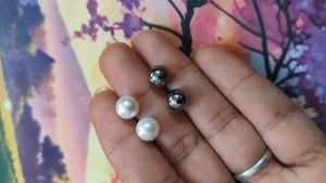 Pearl Stud Earrings - Elegant Set