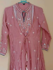 Ethnic Kurta With Attached Jacket