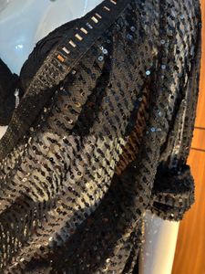 Elegant Black Sequin Saree